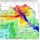 The location of the experimental plot where the grain used to produce the vodka was grown. The map itself is from 1997, showing the distribution of radioactive cesium in the exclusion zone.